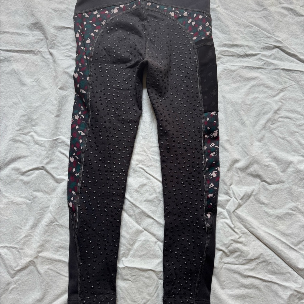 Kids Black and Patterned Equestrian Tights